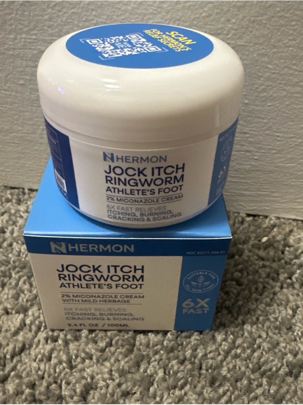 Jock Itch & Ringworm Cream - White and Blue